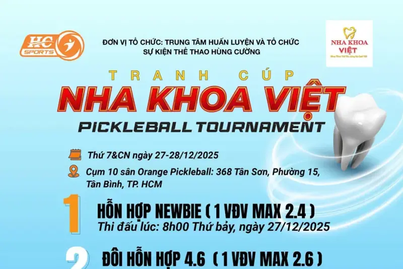 Tranh cúp Pickleball Nha khoa Việt 2025