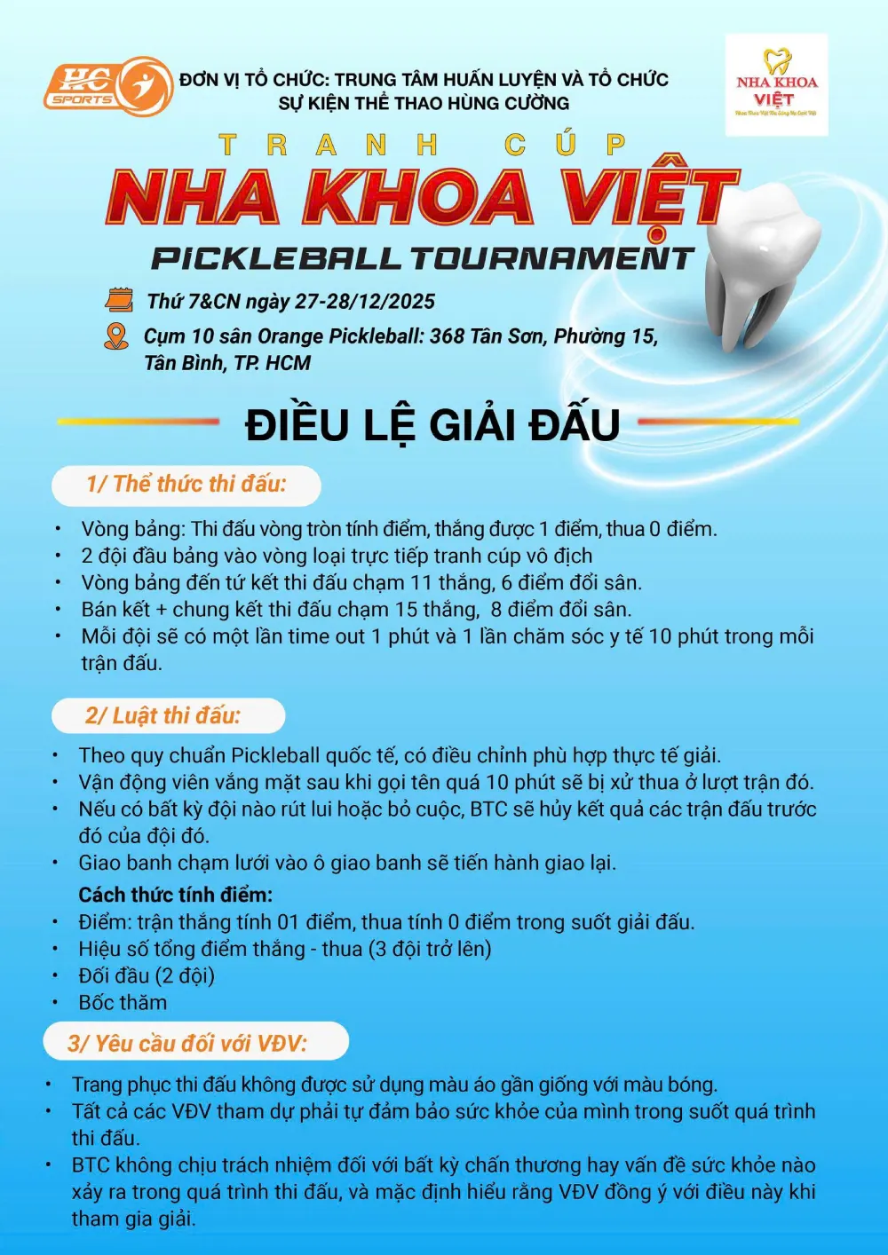 Tranh cup Pickleball Nha khoa Việt 2025 3